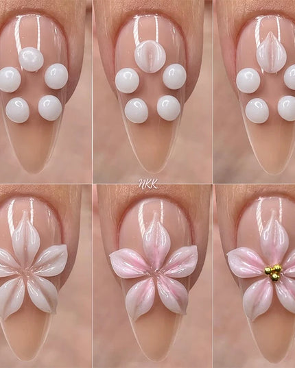 NICOLE DIARY White Non Stick Hand Extension Gel Nail Polish For 3D Shaping Carving Flower DIY Nail Art Extension Acrylic