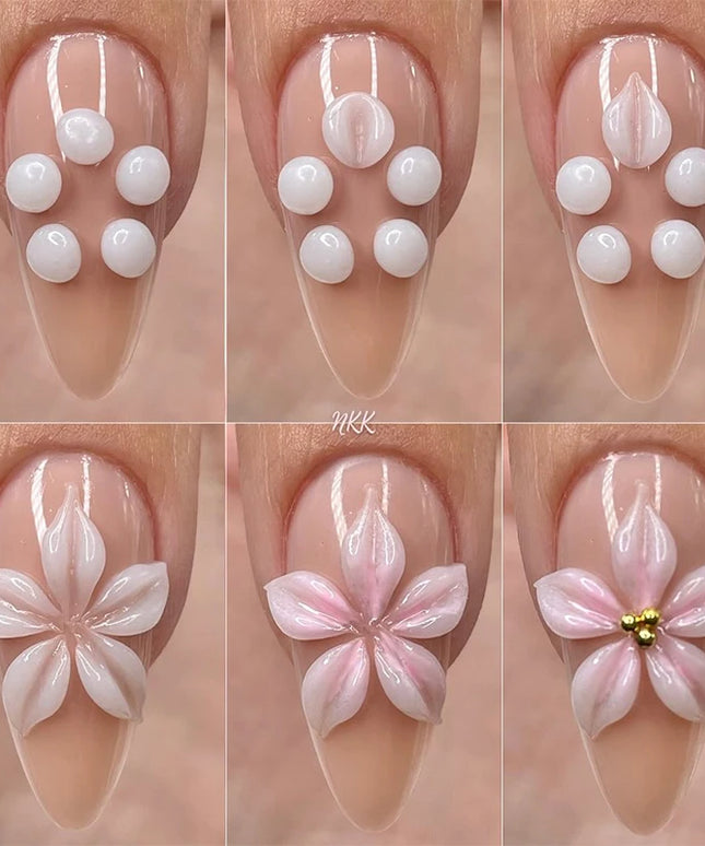 NICOLE DIARY White Non Stick Hand Extension Gel Nail Polish For 3D Shaping Carving Flower DIY Nail Art Extension Acrylic