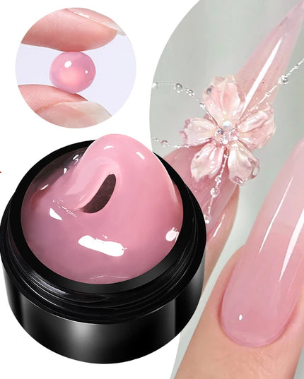 BORN PRETTY 15ml Clear Non Stick Hand Extension Gel 3D Shaping Sculpting Carving Nail Art Solid Hard Gel for Fake Nail