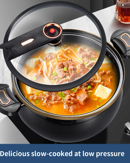 1 Piece Chubby Micro-Pressure Pot Household 7L Large Capacity 26cm Stew Pot Multi-Functional Non-Stick Pot Induction Cooker Gas Suitable