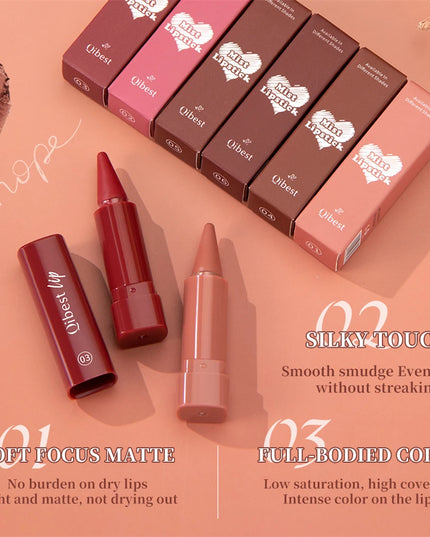 Twist Up Lip Liner Lipstick Pen Multipurpose Powder Blusher Velvet Matte Waterproof Lip Contour Non Stick Cup Lip Rouge Makeup