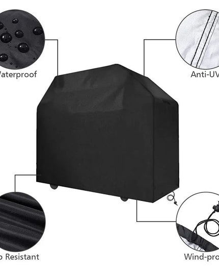 5 Size BBQ Grill Barbeque Cover Anti-Dust Waterproof Weber Heavy Duty Charbroil BBQ Cover Outdoor Rain Protective Barbecue Cover
