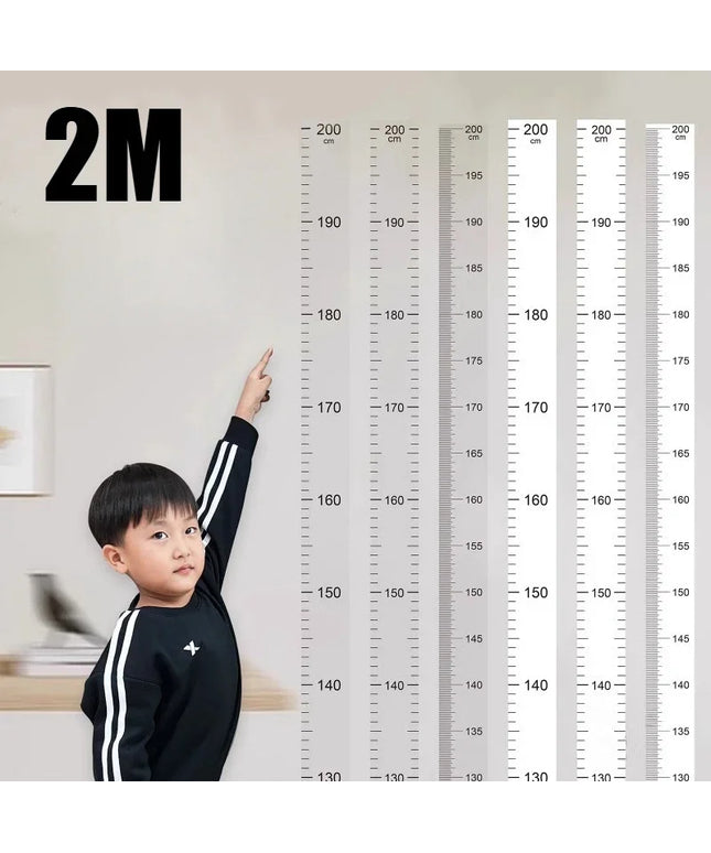 2M Children's Height Measurement Stickers Height Measuring Tape Wall Stickers Removable Waterproof Transparent Height Stickers