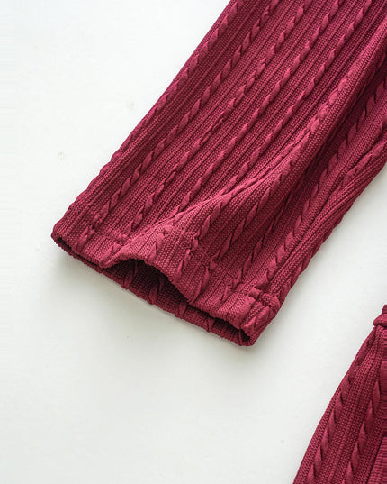 Plus size women's autumn and winter dress, solid color round neck long sleeve ruffle hem dress with pockets, autumn and winter p