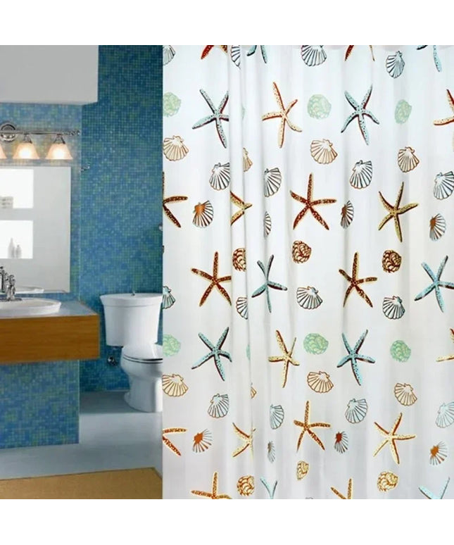 180*200cm Bathroom Curtain Waterproof Shower Curtain with 12 Curtain Hooks and Rings Shower Curtain Set