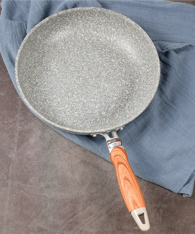 Durable Stone Frying Wok Pan Non-stick Ceramic Pot Induction Fryer Steak Cooking Gas Stove Skillet Cookware Tool for Kitchen Set