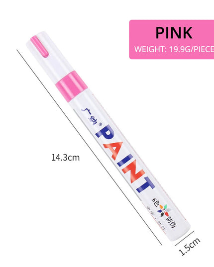 1pcs White Waterproof Cars Wheel Tire Oily Mark Pen Auto Rubber Tyre Paint Pen Cd Metal Permanent Paint Marker Graffiti Touch Up
