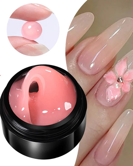 BORN PRETTY 15ml Clear Non Stick Hand Extension Gel 3D Shaping Sculpting Carving Nail Art Solid Hard Gel for Fake Nail