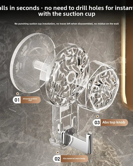 Suction Cup Hooks Household without drilling Multifunctional Wall Hanging Keys Clothes Hooks Bathroom Kitchen self-adhesive hook