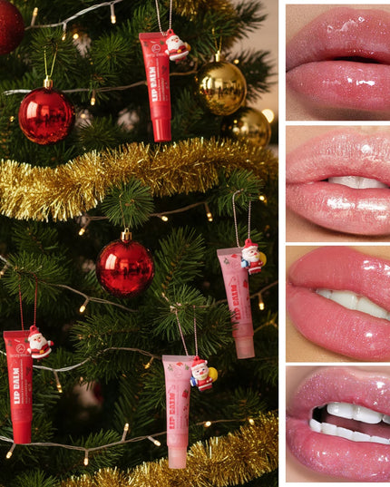 6 Colors Random Hair Moisturizing Fruit Scent Lip Gloss Long-Lasting Waterproof Liquid Lipstick Makeup Christmas Gift