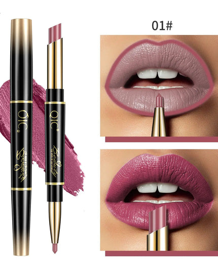 2 IN 1 Lip Liner Waterproof Nude Matte Lipstick Pencil Sexy Red Long Lasting Double Ended Lipliner Makeup Cosmetics For Women