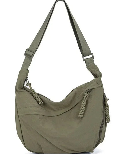 Trendy Women's Soft Cloth Shoulder Bag Solid Color Student Casual Style Big Handbags Crossbody Bags for Women Shoulder Hobos Bag