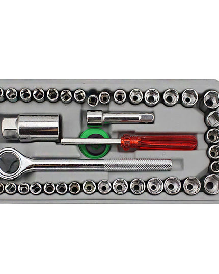 New 40Pcs/Set Car Vehicle Tool-box Socket Wrench Combination Repair Hand Tools Kit  Auto Repairing Tool Set