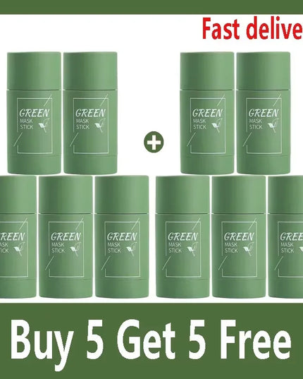 Face Clean Mask Green Tea Cleansing Stick Mask Shrink pores Deep Blackhead Remover facial Cleansing Moisturizing Mask 40g