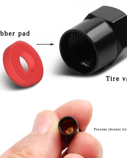 4PC Metal Car Badges Wheel Tire Valve Caps Covers Auto Accessories For Skoda S Kodiaq Octavia 2 3 Yeti Karoq Rapid Fabia VII VRS