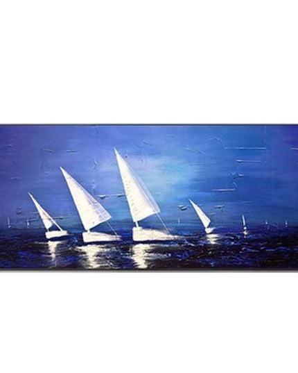 Beach Art Australia Large Boats Ocean Art Coastal Art Beach Oil Painting Hand Painted Ocean Thick Texture Modern Home Wall Art