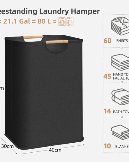 Large Waterproof Laundry Basket with Dual Handles Versatile Storage Solution for Bedroom Bathroom and Dorm for Clothes and Toys