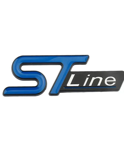 For FORD ST LINE Logo Front Grill Emblem Badge Car Rear Trunk Sticker Decals Focus Kuga Fiesta Mondeo ESCAPE Ecoboost