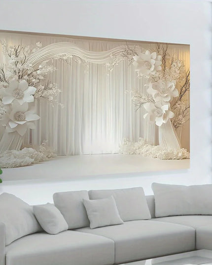 Elegant Tapestry with Stone Wall Design Perfect Wedding Party-Wall Hanging Dorm Bedroom Living Room