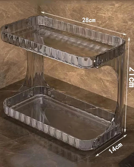 Bathroom Storage Rack Toilet Double Layer Cosmetics Storage Box Washstand Organizer Desktop Shelf Rack bathroom accessories