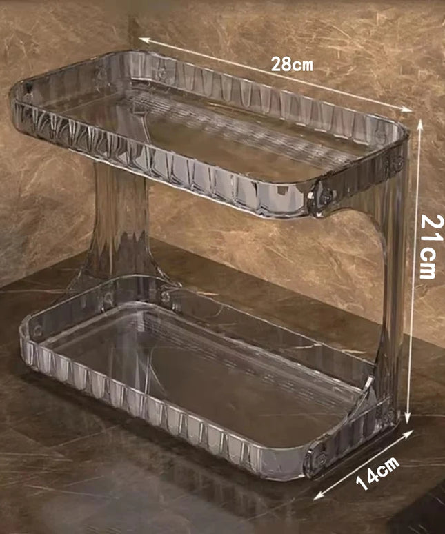 Bathroom Storage Rack Toilet Double Layer Cosmetics Storage Box Washstand Organizer Desktop Shelf Rack bathroom accessories