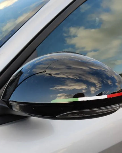 2X Car Rearview Mirror Sticker For Alfa Romeo Sportiva Giulia Giulietta 159 156 MITO Stelvio Fiat 500 Abarth 595 695 Punto TIPO