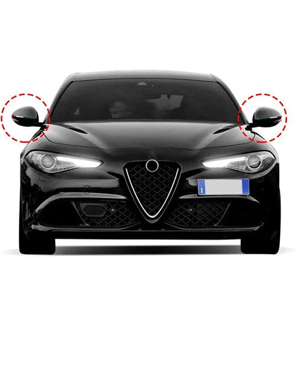 2X Car Rearview Mirror Sticker For Alfa Romeo Sportiva Giulia Giulietta 159 156 MITO Stelvio Fiat 500 Abarth 595 695 Punto TIPO