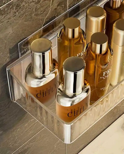 Cosmetics Storage Rack Punched Bathroom Storage Rack Wall-mounted Toilet-free Storage Box in Front of The Sink