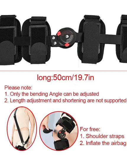 Adjustable Hinged Orthopedic Knee-Joint Support Knee Leg Brace Protector Post Surgery Bone Orthosis-Ligament Care Joint Support