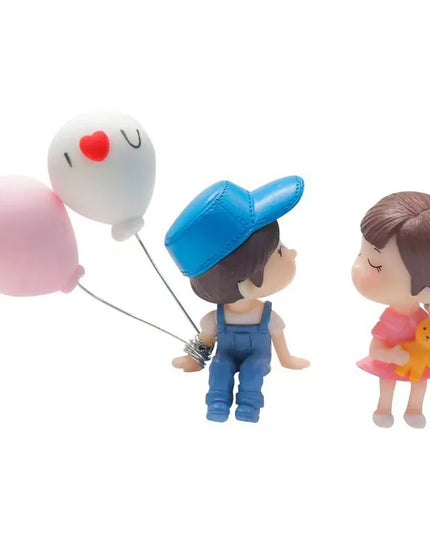 Cute Cartoon Couples Car Decoration Accessories Romantic Figurines Balloon Ornament Auto Interior Dashboard Accessories Gifts