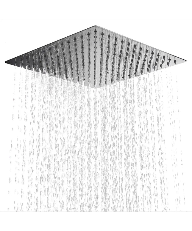 8/10/12 Inch Rainfall Shower Heads Stainless Steel Square Showerhead Ultra Thin Waterfall Shower Head Pressurized Shower Head