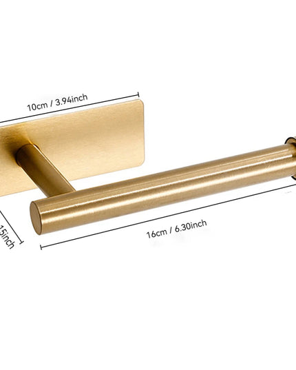 1pc Stainless SteelPaper Towel Holder for Kitchen, Adhesive Under Cabinet Paper Towel Roll Rack for Bathroom Towel