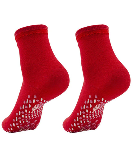 2Pcs Unisex Winter Warm Self-Heating Health Socks Pain Relief Outdoor Anti-Cold Therapy Magnetic Thermal Stockings for Men/Women