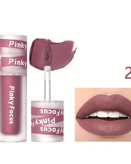 Matte Lip Gloss - Smudge-resistant, non-stick cup waterproof and sweatproof, long-lasting matte silky velvet lip gloss