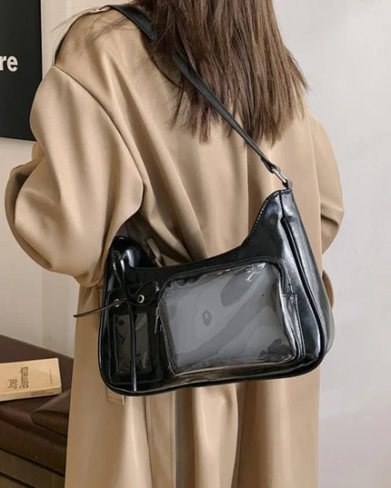 Y2k Harajuku Shoulder Bag Women Korean Transparent Ita Bag School Crossbody Bag Female Japanese Designer Preppy Handbag Purse
