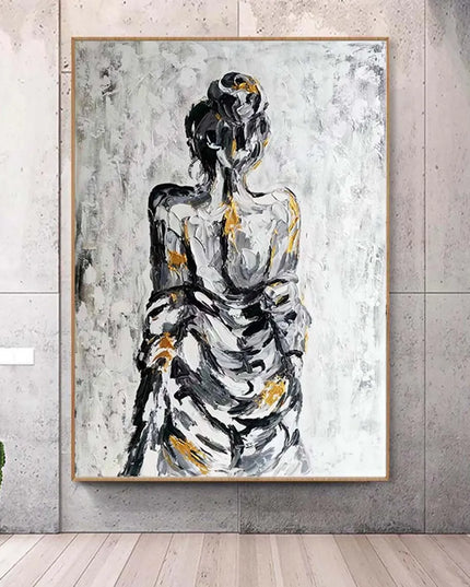 Nude Girl Painting Figurative Handmade Oil Painting Home Artwork Large Abstract Girl Hand Painted Painting On Canvas Wall Art