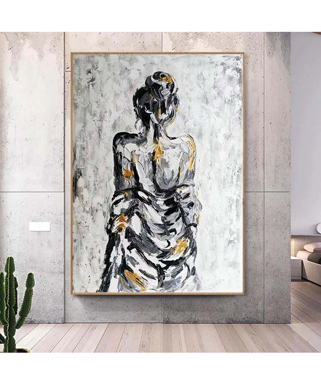 Nude Girl Painting Figurative Handmade Oil Painting Home Artwork Large Abstract Girl Hand Painted Painting On Canvas Wall Art