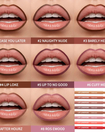 8 Colors Lip Lingerie Long Lasting Waterproof Lip Liner Stain Transfer Proof Smudge Resistant Color No Bleed Formula  Cosmetics
