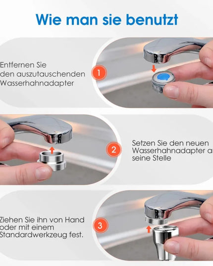 【16 Pcs Adapters + 32 Seals】Universal Faucet Adapter Set, Thread Converter for Kitchen Bathroom Sink Nozzle Accessories