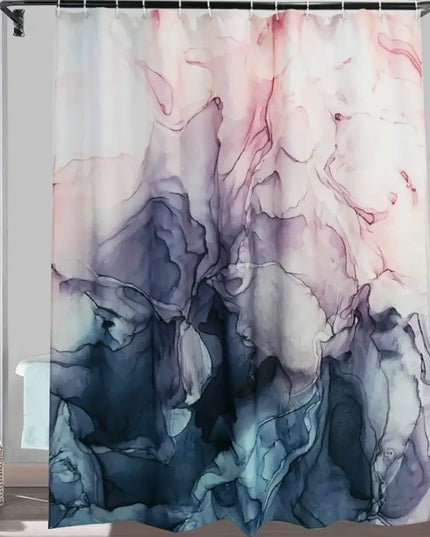 Grey Gold Marble Ink Texture Shower Curtain Set Abstract Modern Shower Curtain for Bathroom Decor Waterproof Washable Fabric