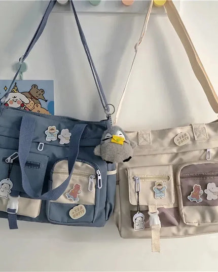 Waterproof Canvas Women Handbags Shoulder Bag Nylon Ladies Messenger Bag Oxford Crossbody Bags Tote Book Bags for Girls Satchels