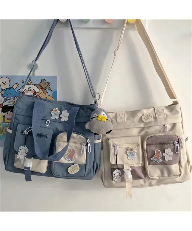 Waterproof Canvas Women Handbags Shoulder Bag Nylon Ladies Messenger Bag Oxford Crossbody Bags Tote Book Bags for Girls Satchels