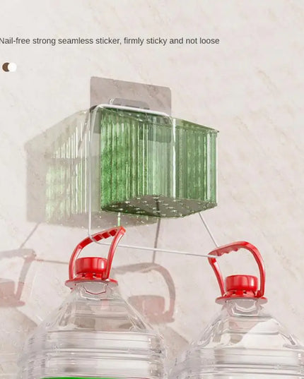 Household Storage Racks Wall-mounted No Punching No Trace Paste Multifunctional Kitchen Storage Racks Home Bathroom Accessories