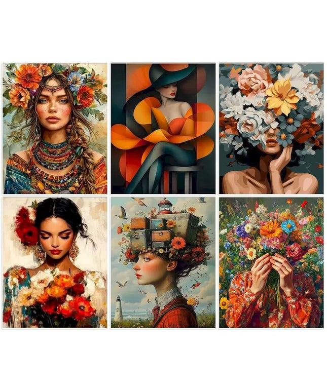 GATYZTORY Paintings By Numbers Kits Abstract Acrylic Paint By Numbers For Adults Figure On Canvas Wall Unique Gift Home Decorati