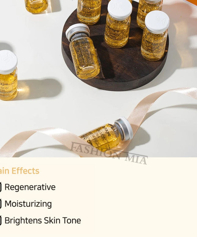 Stayve 8ml Face Salmon DNA Gold Ampoule Booster Serum Kit Natural Lighten melanin Whitening Moisturizing Care Skin