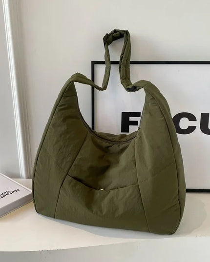 Trendy Women's Soft Cloth Shoulder Bag Solid Color Student 2025 Spring Y2k Casual Style Big Handbags Crossbody Bags for Women