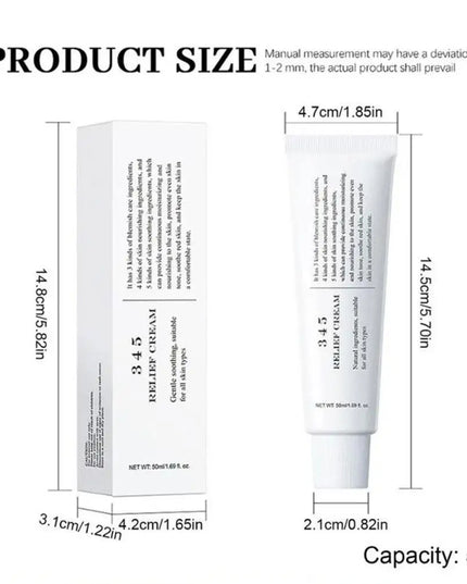 345 Face Cream 50ml Antioxidant Formula Oil Control Anti Acne Deep Moisturizing For Oily Sensitive Skin Barrier Repair Soothing