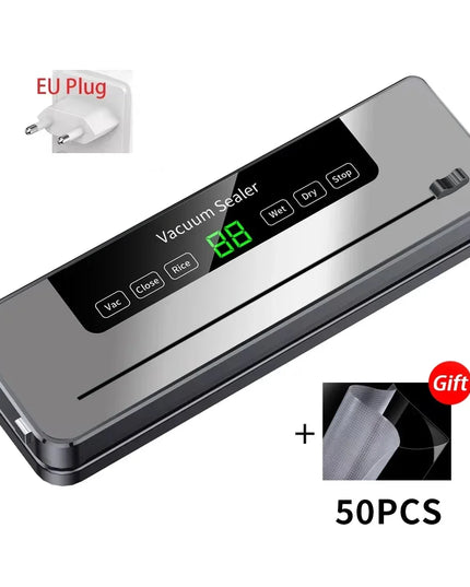 Electric Vacuum Sealer Food Storage Seal Touch Button Dry/Wet Built-in Cutter Kitchen Food Sealing Vacuum packaging machine