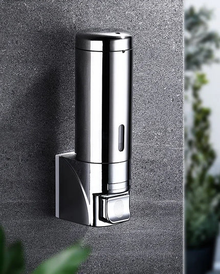 Stainless Steel Soap Dispenser Wall Mounted Bathroom Shampoo Shower Gel Dispenser Container Bottle Bathroom Kitchen Accessories