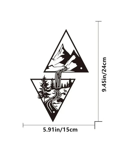 Mountain Wall Art, Mountain Waterfall Metal Wall Art Home Decor, Metal Wall Art, Home Decor Modern Art Wall Ornaments Artwork